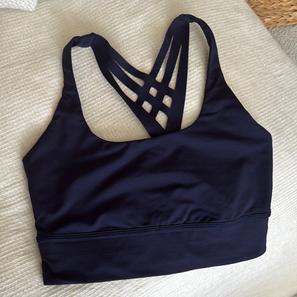 lululemon athletica Navy Blue Strappy Sports Bra